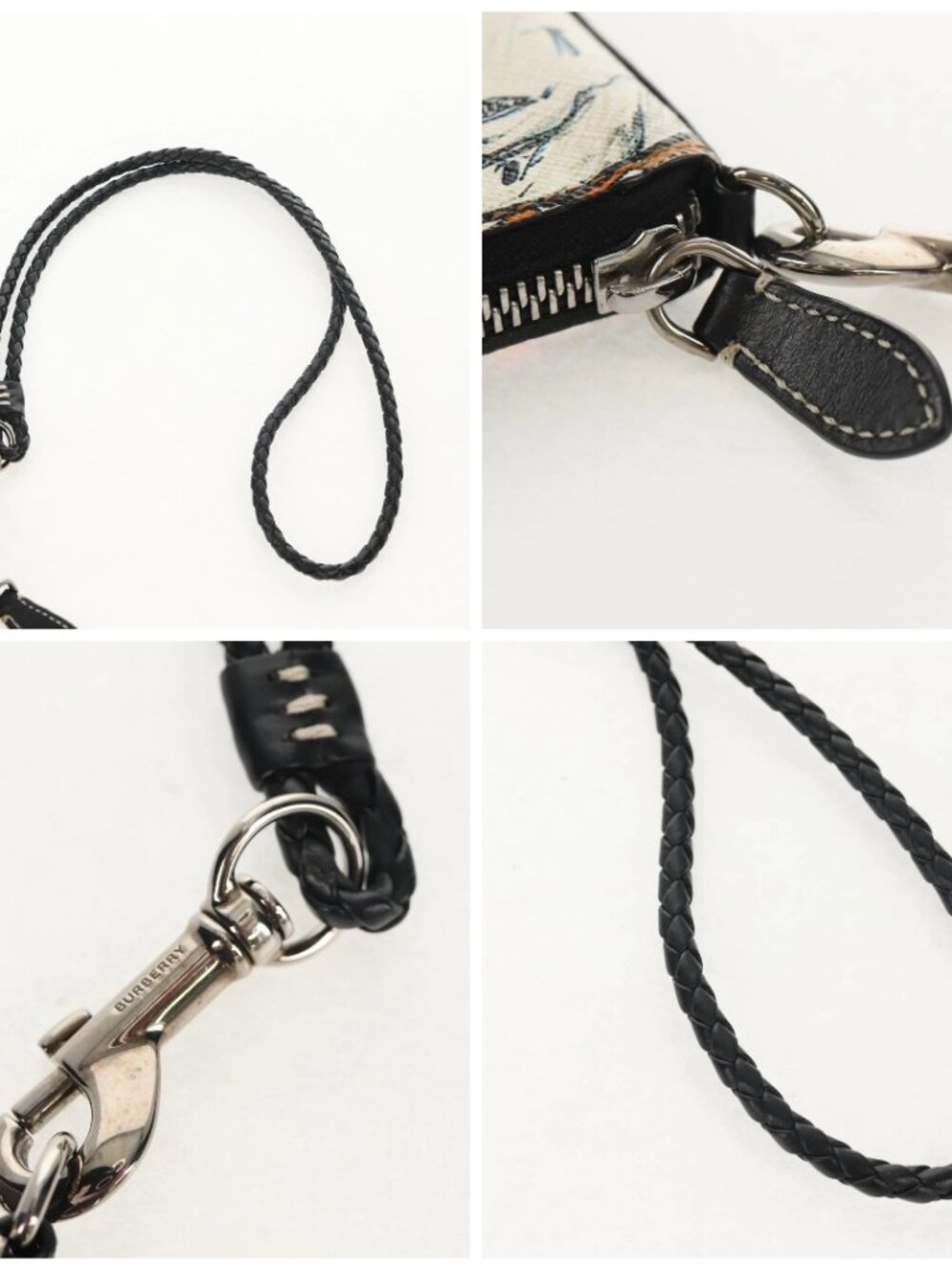 BURBERRY Coin Purse Neck Pouch PVC Beige Silve - Picture 15 of 16